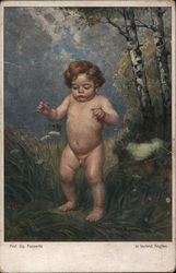 Painting of NudeToddler Postcard