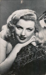 Affectionately Yours, Dolores Moran -- Warner Brothers Postcard