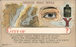 Nonsense Rebus Series: City of ? Postcard