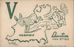 V Guermsey Liberation May 8th 1945 World War II Postcard Postcard Postcard