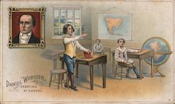 Daniel Webster Debating at School: Websters Cigars Postcard