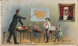 Webster Cigars - Daniel Webster as a School-Teacher Postcard