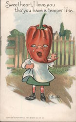 Child With Hot Pepper Head Postcard