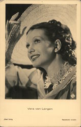 Vera Von Langen Actresses Postcard Postcard Postcard