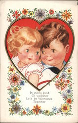 In every kind of weather, Let's be Valentines Together Postcard