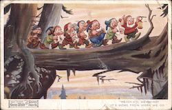 Seven Dwarves from Disney's Snow White Postcard