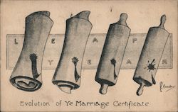 Evolution of Ye Marriage Certificate Postcard