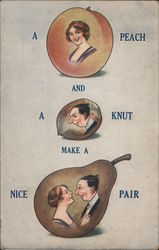 A Peach and a Nut Make a Nice Pair Postcard