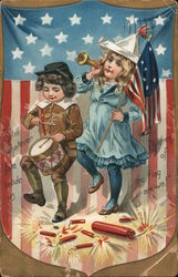 Still whatever fare betide us - Children of the flag are we! Postcard