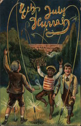 4th of July - Hurrah Postcard