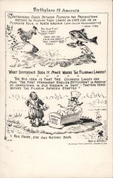 Birthplace of America: Plymouth Rock or Cape Cod Postcard