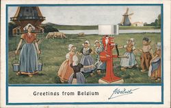 Greetings From Belgium - Melotte Cream Separator Postcard