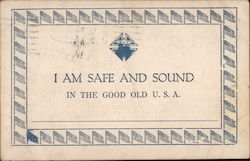 I Am Safe And Sound In The Good Old U.S.A. - Knights of Columbus Fraternal Postcard Postcard Postcard