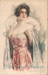 American Brunette: Djer-Kiss Rouge and Face Powder Compacts Trade Card