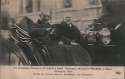 President Woodrow Wilson in Paris - Dec. 1918 Presidents Postcard Postcard Postcard