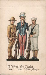 United for Right and Fair Play Postcard