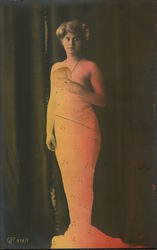 Woman in Mermaid Dress Women Postcard Postcard Postcard