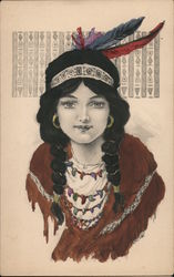 Portrait of Indian Girl Postcard