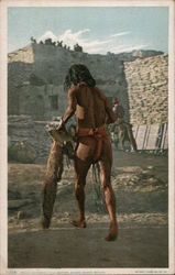11256 Priest Entering Kiva Before Snake Dance Begins Postcard