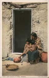 Hopi Group at Home, Arizona Native Americana Postcard Postcard Postcard