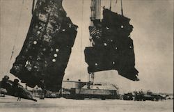Salvage of the "Cariba" (formerly RMS Caronia) Postcard