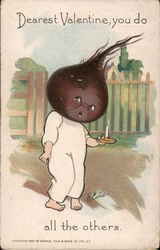 Dearest Valentine, you do "beet" all the others -- Child with a beet head Children Postcard Postcard Postcard