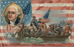 Washington Crossing the Delaware, Dec. 25, 1776 Patriotic Postcard Postcard Postcard