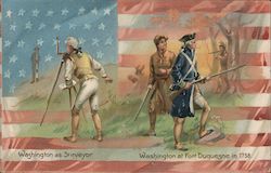 George Washington as Surveyor -- Washington at Fort Duquesne in 1758 Postcard