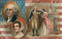 George Washington and Martha Custis Postcard