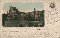 Les Buttes Chaumont -- Souvenir de l'Exposition Universelle Paris 1900. Postcard