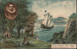 Henry Hudson's "Half Moon - Discovery of the Hudson River 1609 Postcard