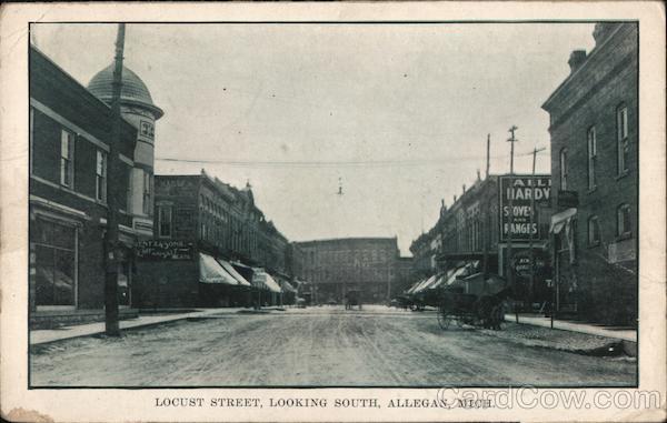 Locust Street, looking South Allegan Michigan