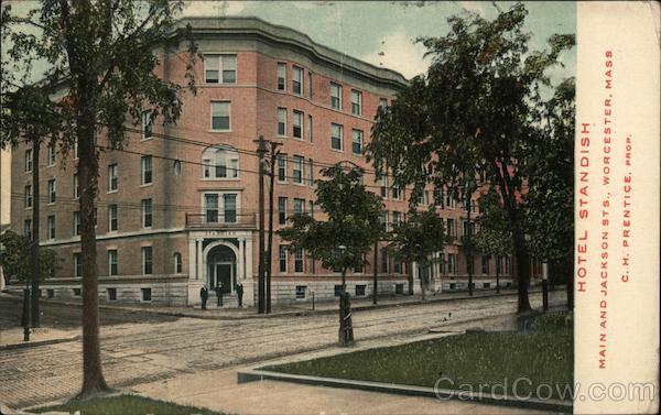 Hotel Standish, Main and Jackson Sts. Worcester Massachusetts