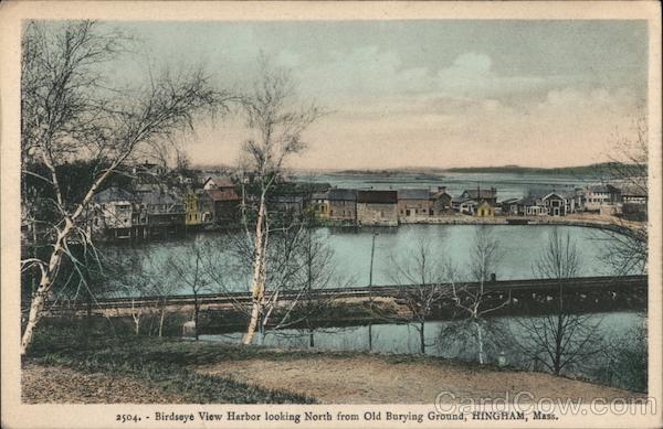 Birdseye View Harbor Looking North From Old Burying Ground Hingham Massachusetts