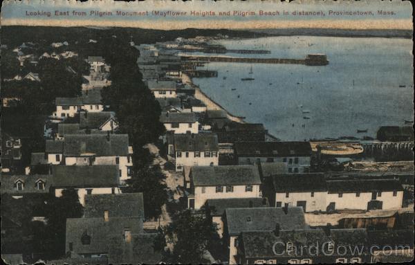 Looking East from Pilgrim Monument (Mayflower Heights and Pilgrim Beach in distance) Provincetown Massachusetts