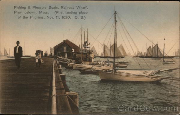 Fishing and Pleasure Boats, Railroad Wharf Provincetown Massachusetts