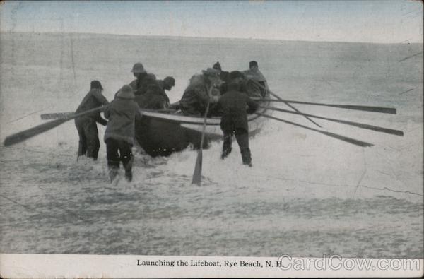 Launching the Lifeboat Rye Beach New Hampshire