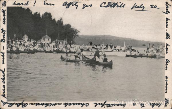 Water Sports in Front of Ben Mere Inn, Lake Sunapee New Hampshire