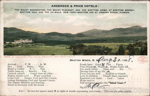 Andrerson & Price Hotels Bretton Woods New Hampshire