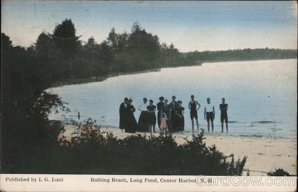 Bathing Beach, Long Pond Center Harbor New Hampshire
