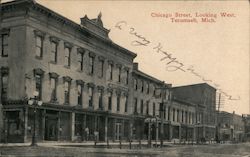 Chicago Street looking West Tecumseh, MI Postcard Postcard Postcard
