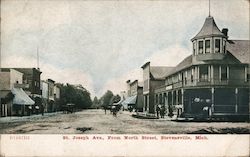 St. Joseph Avenue From North Street Stevensville, MI Postcard Postcard Postcard