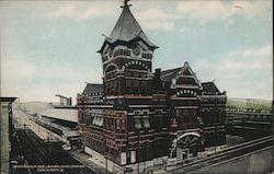 Pennsylvania and L&N Railroad Station Postcard