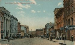 Main Street looking East Postcard