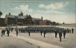 Drill at Industrial School for Boys Lansing, MI Postcard Postcard Postcard