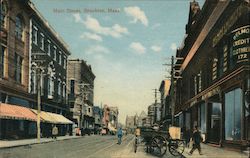 Main Street View Brockton, MA Postcard Postcard Postcard