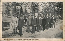 Arrival of Drafted Men - Camp Devens Postcard