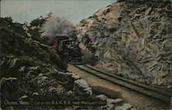 Cut on the B&M Railroad Near Wachusett Dam Clinton, MA Postcard Postcard Postcard