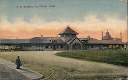 RR Station Fall River, MA Postcard Postcard Postcard