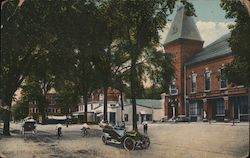 Post Office Square Medfield, MA Postcard Postcard Postcard